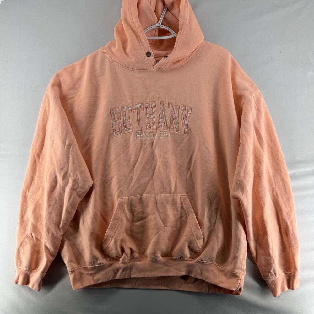 1533 Pacific & Co Bethany Beach DE Hoodie X-Large Peach